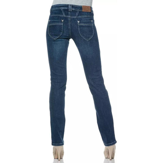 Ungaro Fever Chic Blue Cotton-Regular Fit Fever Jeans blue-cotton-jeans-pant-55