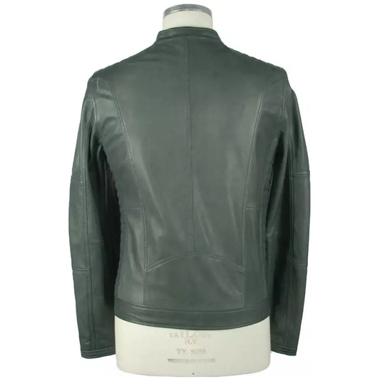 Emilio Romanelli Emerald Elegance Leather Jacket green-leather-jacket-2 stock_product_image_977_967072821-dfcdcc48-d95.webp