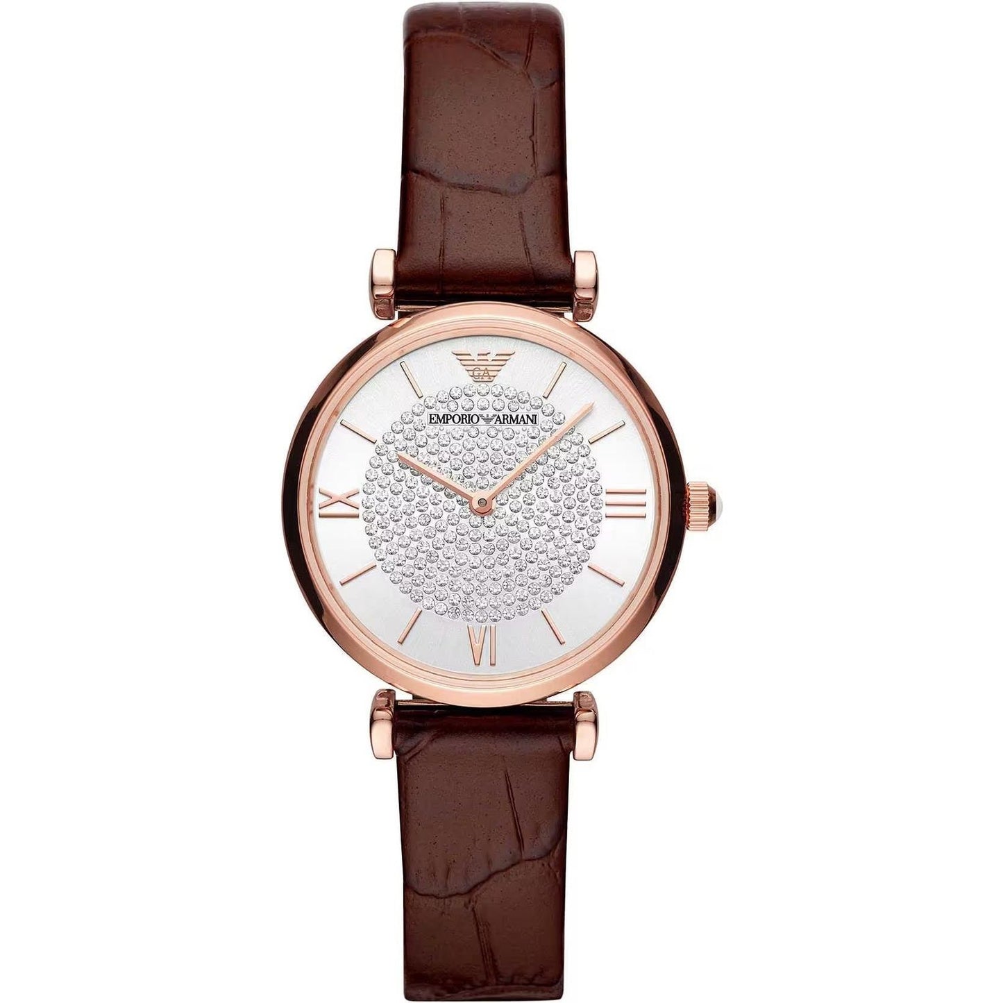 Emporio Armani Elegant Bordeaux Leather Watch for Women brown-steel-and-leather-quartz-watch
