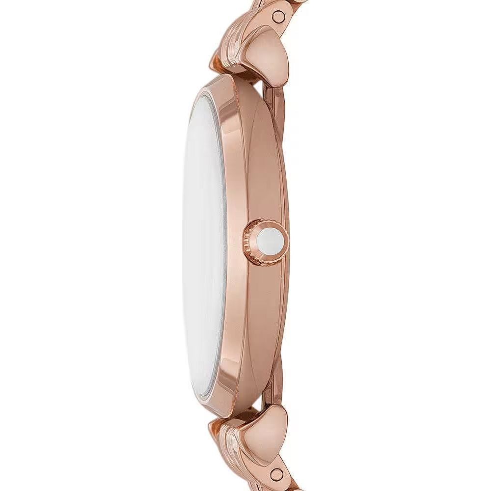 Emporio Armani Elegant Pink Bronze Timepiece with Crystals bronze-steel-quartz-watch-1