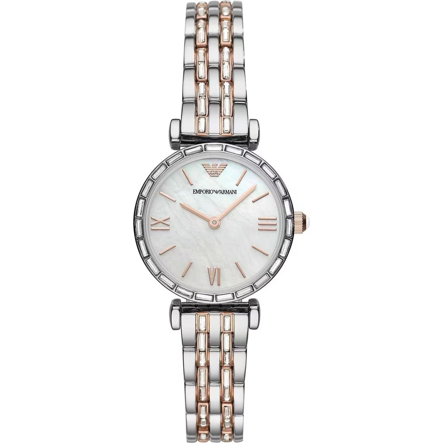 Emporio Armani Elegant Silver Dial Stainless Steel Women's Watch silver-steel-quartz-watch
